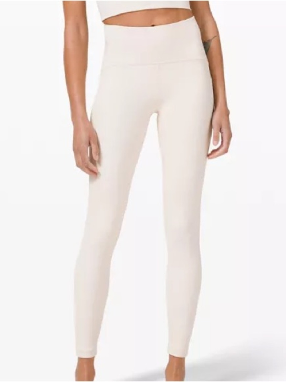 🤍Lululemon Cream High-Waist Leggings
